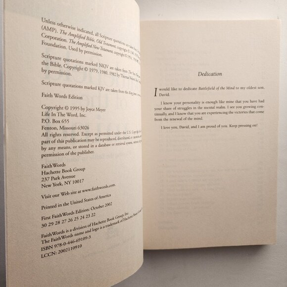 Battlefield of the Mind: Winning the Battle in Your Mind / Study Guide by Meyer - Picture 4 of 12